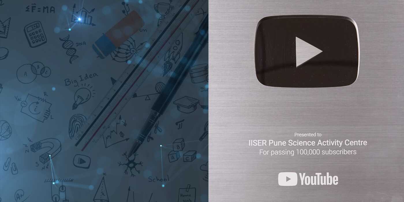 Silver Creator Award to Science Activity Centre's YouTube Channel