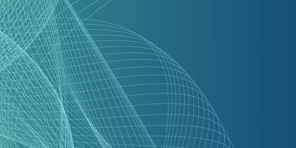 Visual elements (cross-crossing and overlapping lines in the form of waves) on the left three-fourth of the image; right quarter is plain