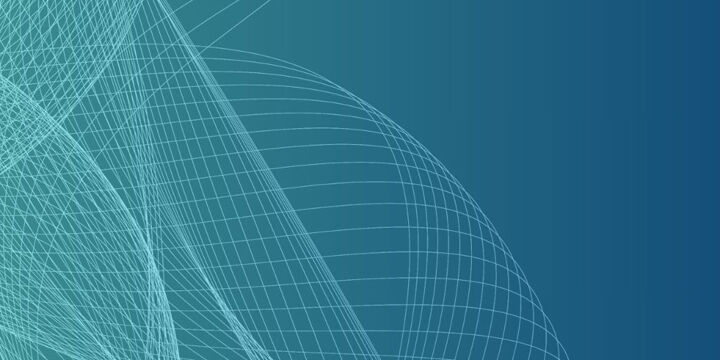 Visual elements (cross-crossing and overlapping lines in the form of waves) on the left three-fourth of the image; right quarter is plain