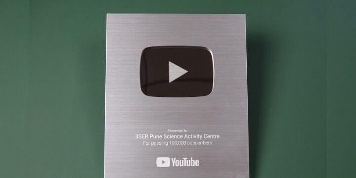 Photo of the Silver Creator Award from YouTube